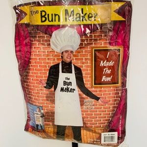 Adult Halloween Costume The Bun Maker Hat & Apron